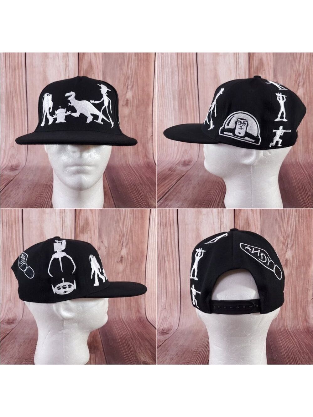 Rare Disney Pixar Toy Story Snapback Hat Unisex One Size Adjustable Black - Picture 5 of 16
